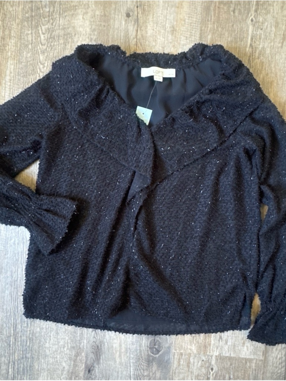 LOFT Black Sparkle blouse